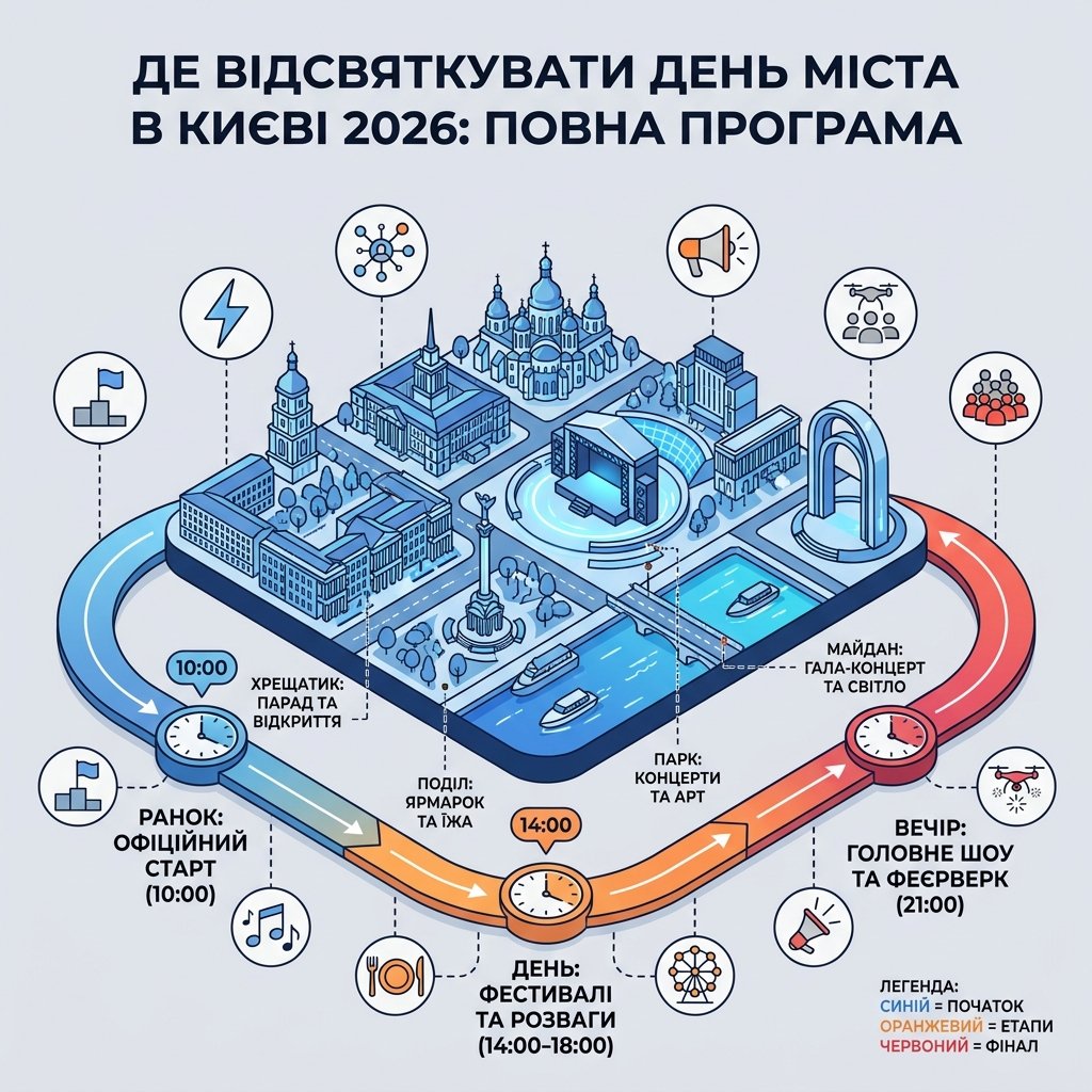 Де відсвяткувати День міста в Києві 2026: повна програма