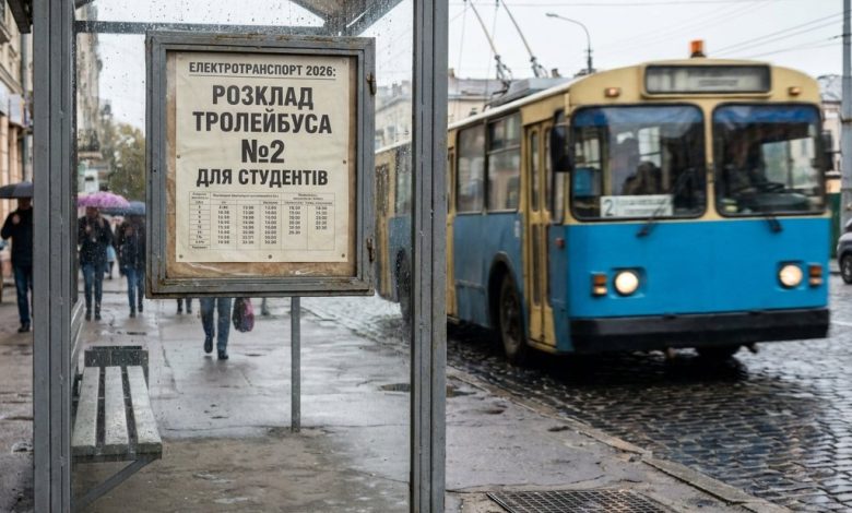 Електротранспорт 2026: розклад тролейбуса №2 для студентів