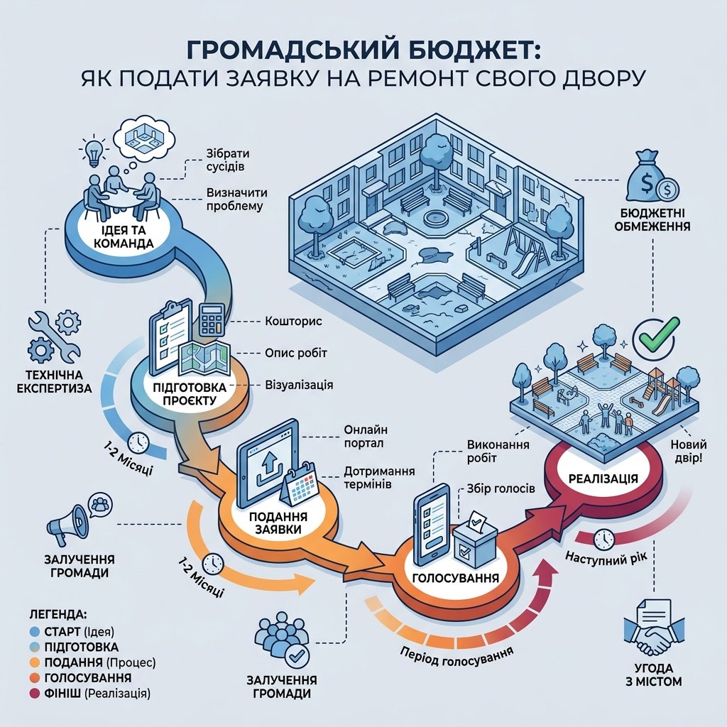 Общественный бюджет: как подать заявку на ремонт своего двора