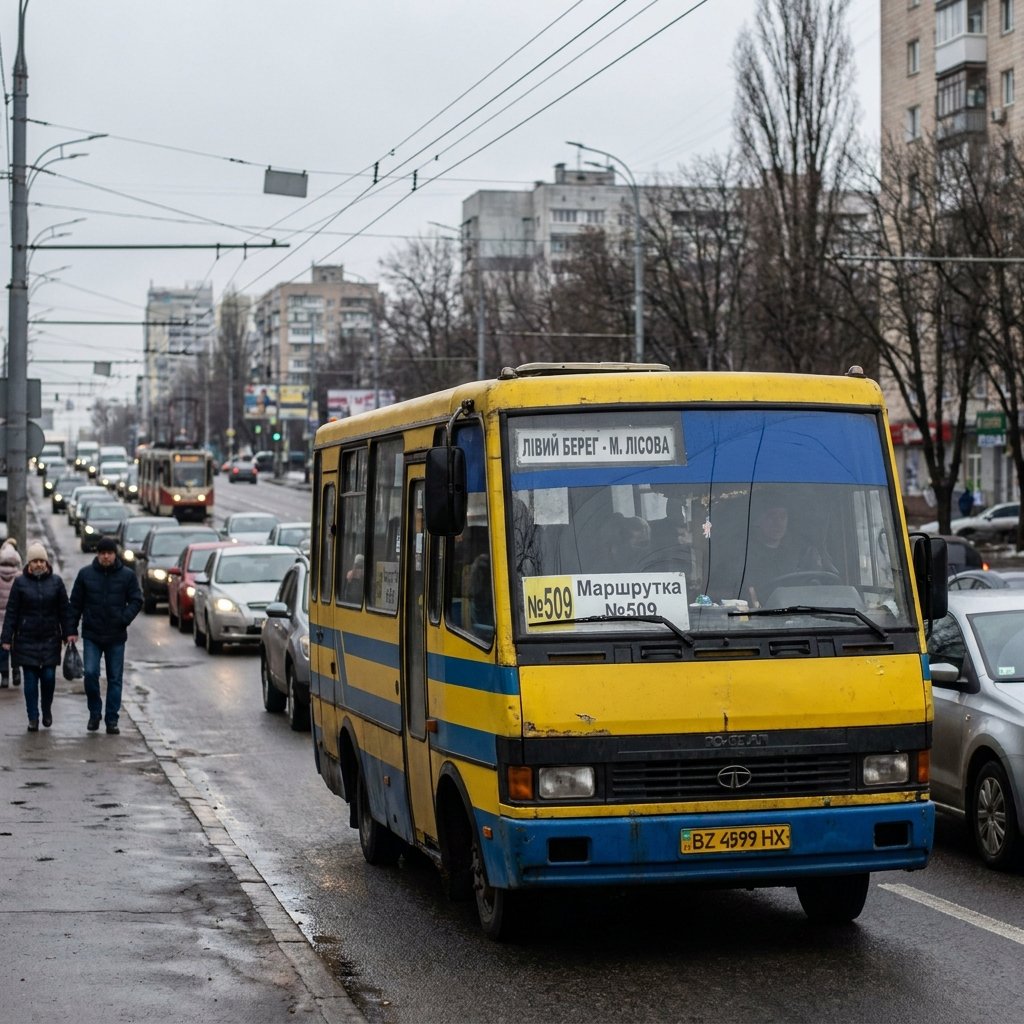 Маршрутка №509: як об’їхати затори на Лівому березі