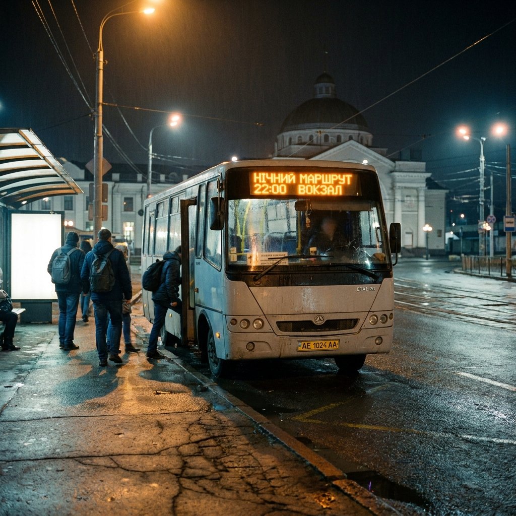 Нічні маршрутки Дніпра 2026: як доїхати до вокзалу після 22:00