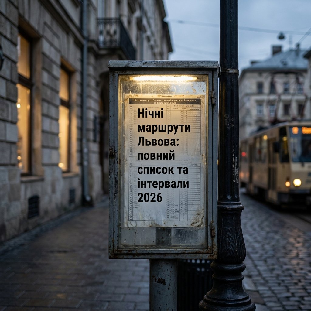 Нічні маршрути Львова: повний список та інтервали 2026