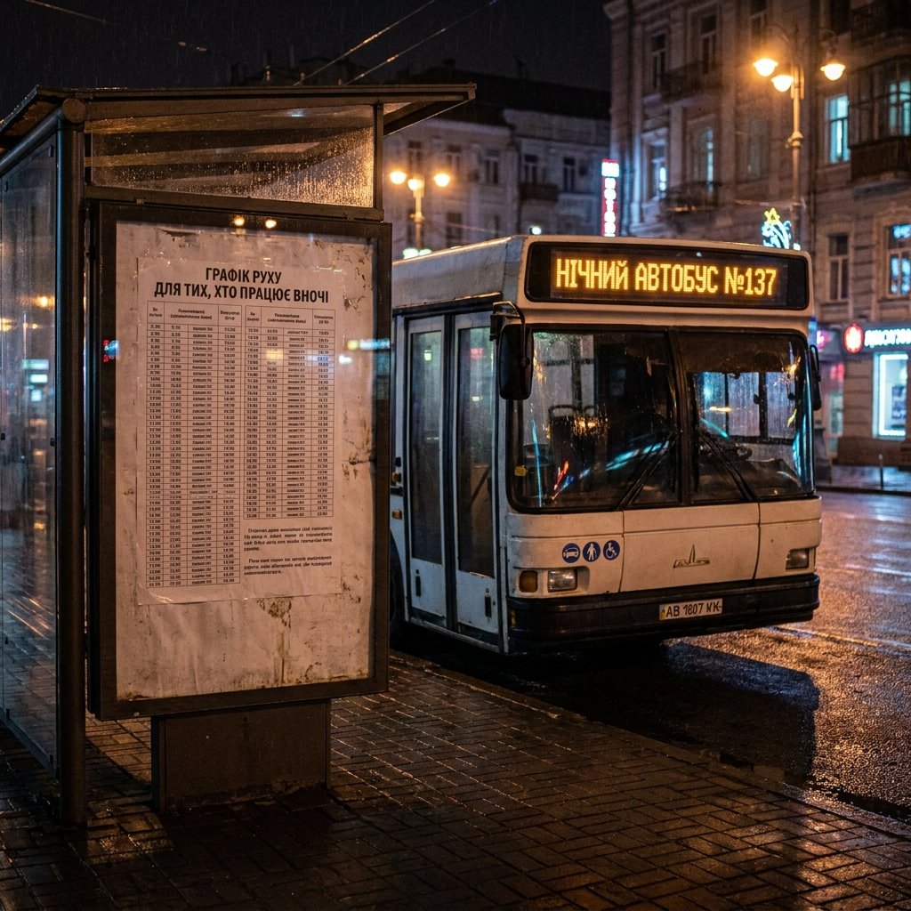 Нічний автобус №137: графік руху для тих, хто працює вночі