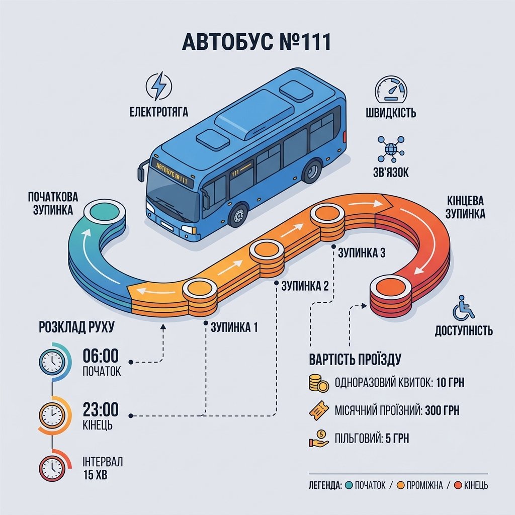 Новый маршрут автобуса №111: карта и стоимость проезда