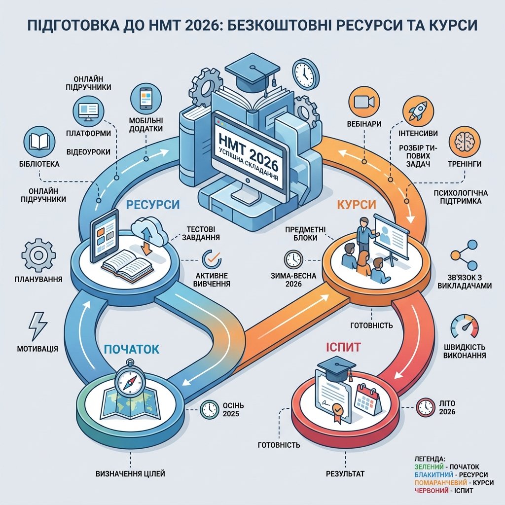 Підготовка до НМТ 2026: безкоштовні ресурси та курси