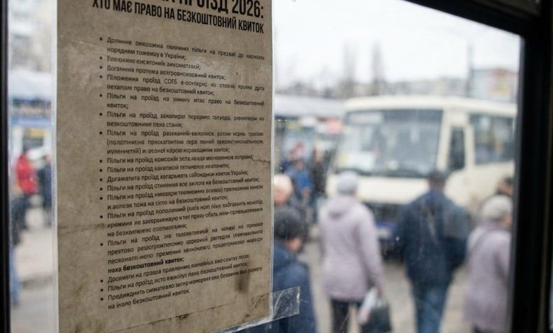 Пільги на проїзд 2026: хто має право на безкоштовний квиток