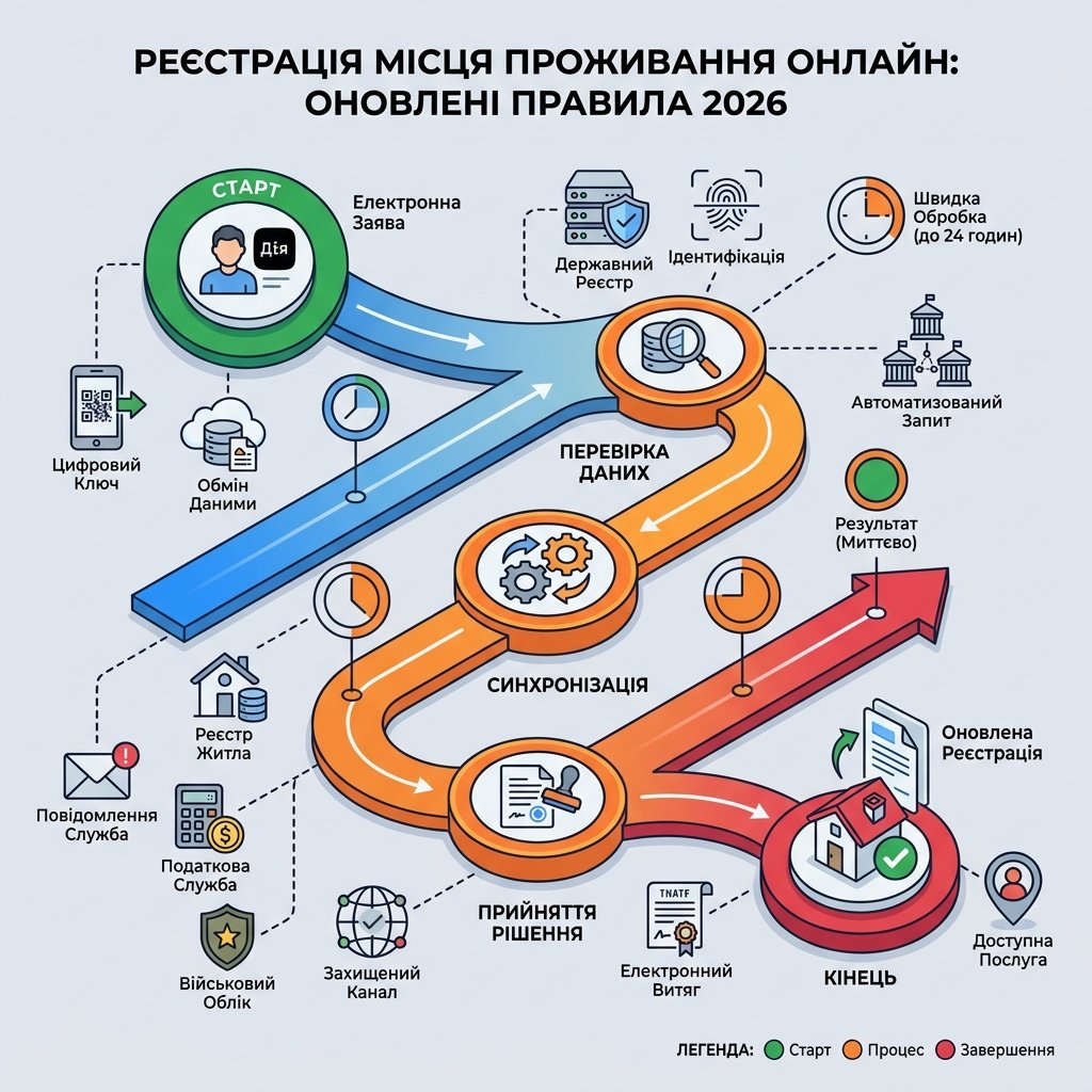 Реєстрація місця проживання онлайн: оновлені правила 2026