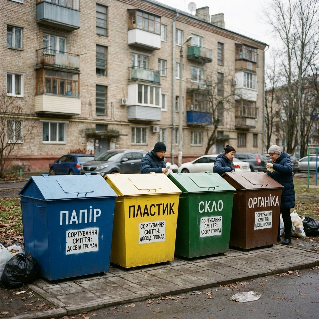 Сортування сміття в багатоквартирному будинку: досвід громад