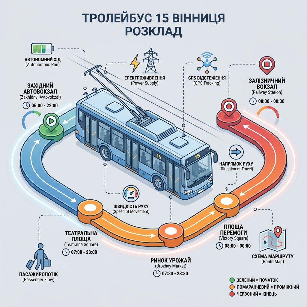 тролейбус 15 вінниця розклад