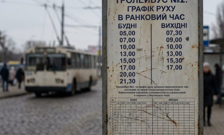Троллейбус №2: график движения в утреннее время