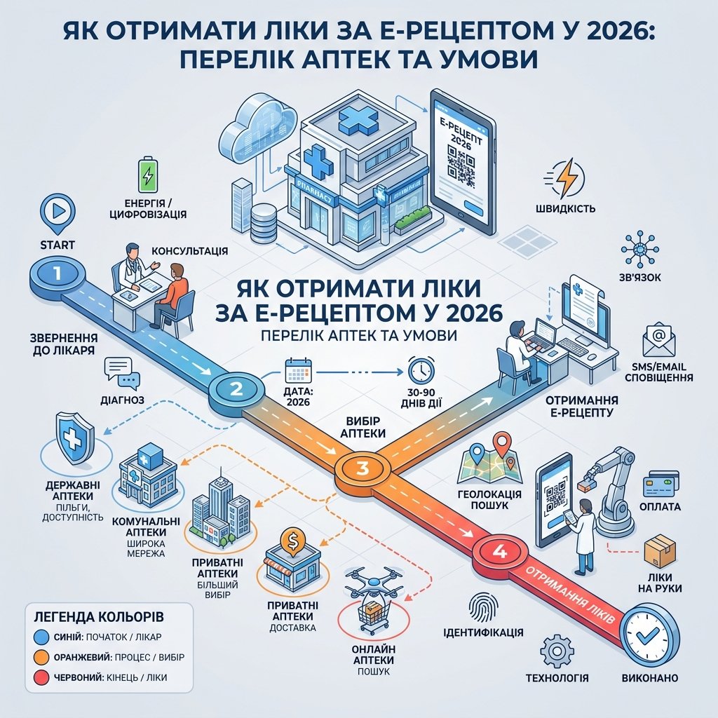 Як отримати ліки за е-рецептом у 2026: перелік аптек та умови