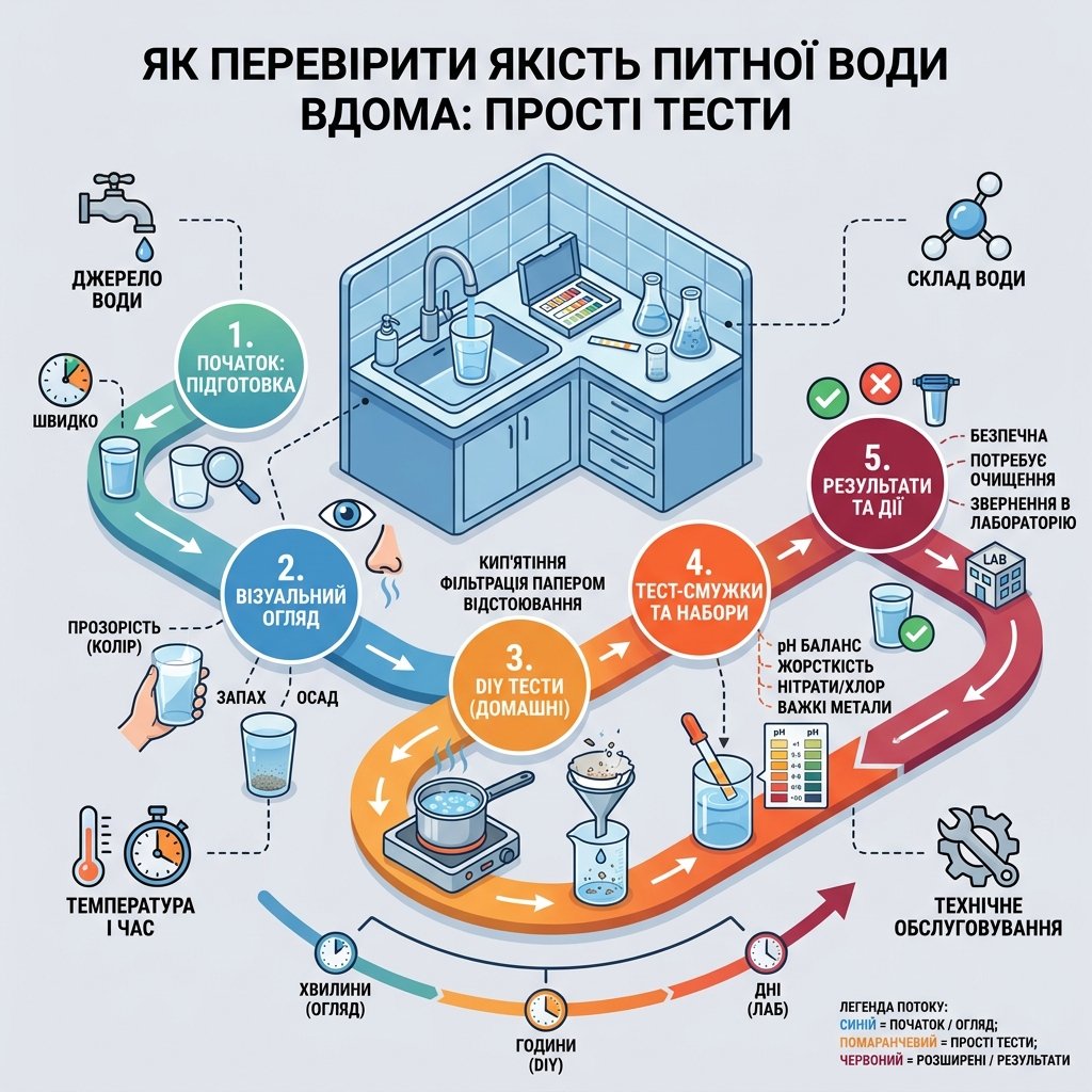 Як перевірити якість питної води вдома: прості тести