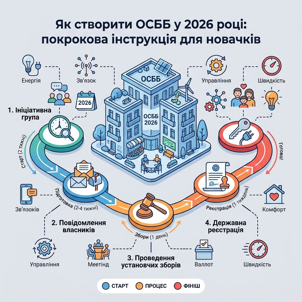Як створити ОСББ у 2026 році: покрокова інструкція для новачків