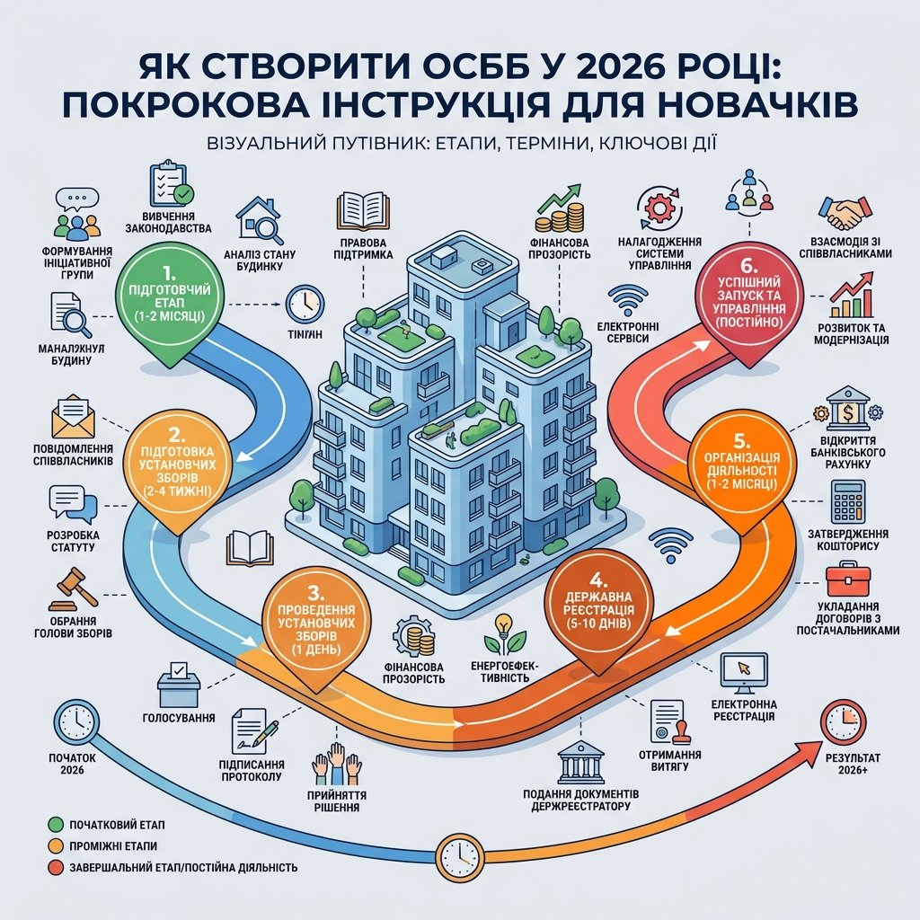 Як створити ОСББ у 2026 році: покрокова інструкція для новачків